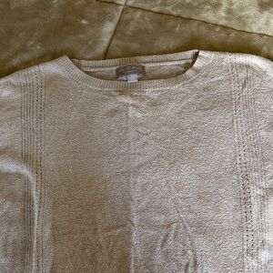 Barefoot Dreams Tan Crew Neck Sweater